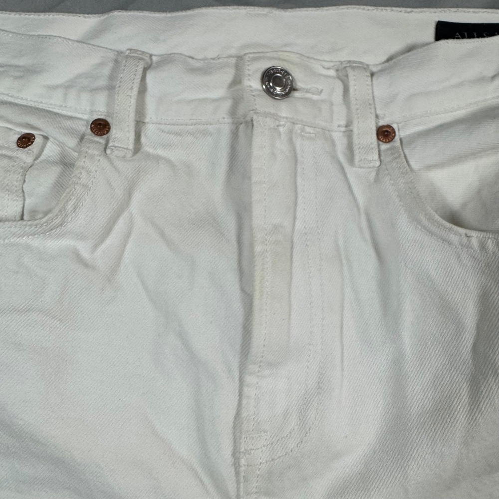 ALLSAINTS Mari Boys Jean High Rise Straight‎ Leg Jeans White W29 - Picture 11 of 12